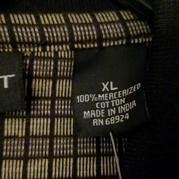 NWT AXIST Black & Tan Short Sleeve 100 % Cotton Polo Shirt; Size XL - Picture 5 of 6